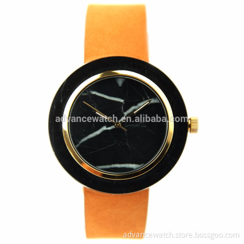 unique stainless steel with marble watch from redear watch company
